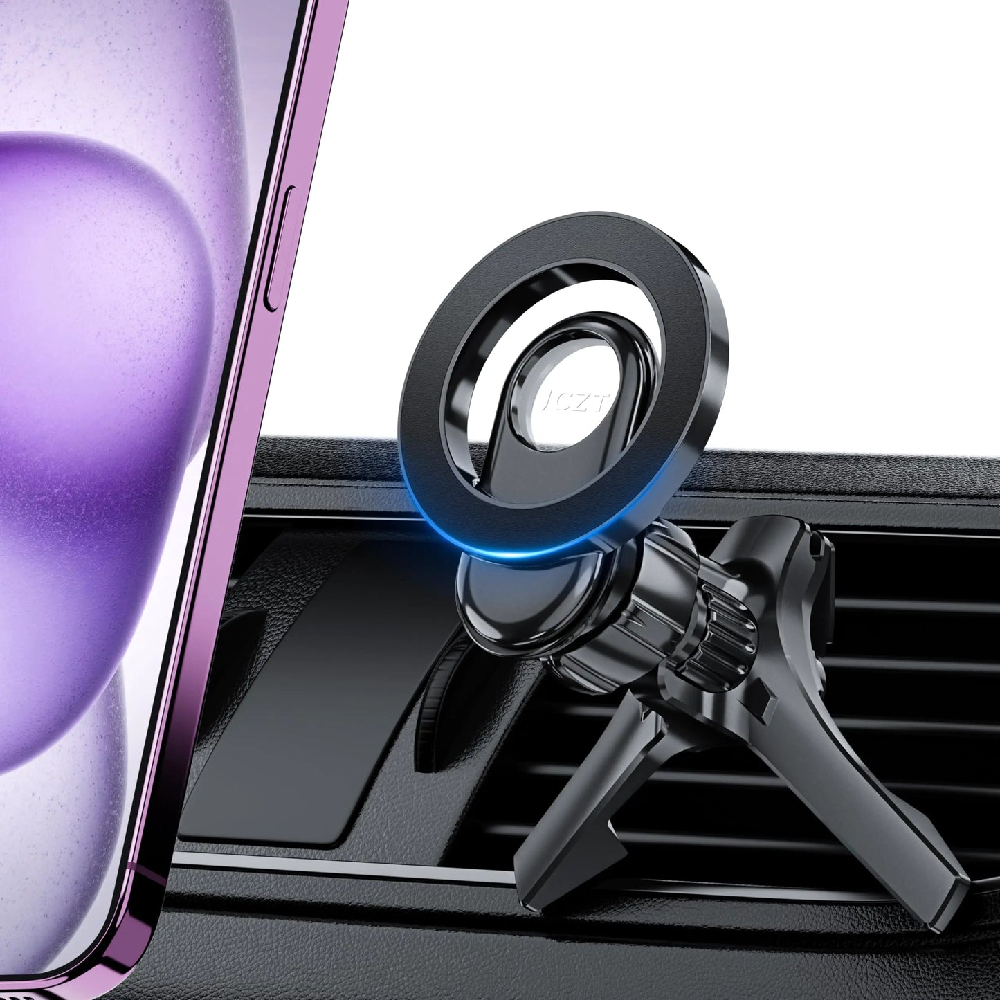 JCZT Car Phone Holder for Car Vent for Magsafe Car Mount Magnetic Car Phone Mount Phone Mount for Car Android Air Vent Phone Holder Car Compatible with iPhone 16 15 14 13 Pro Max Plus