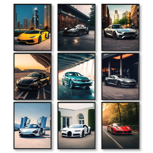 97 Decor Sports Car Posters For Boys Room - Race Car Room Decor For Men Guys Super Car Poster Racing Car Wall Art Aesthetic Cool Pictures Classic Car Decor For Bedroom Dorm Man Cave (8x10 Unframed)
